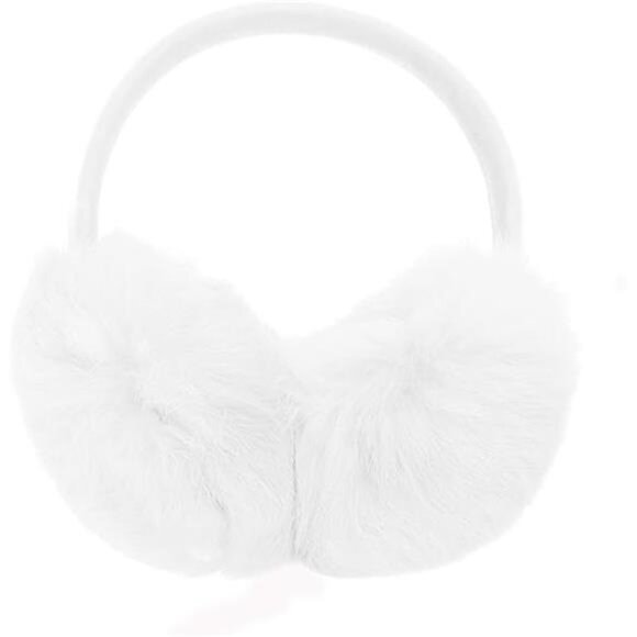 Women's Genuine Rabbit Fur Ear Muffs - Adjustable Ear Warmers - Picture 8 of 8